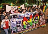 En Bolivia los jóvenes marchan en contra de la reelección presidencial