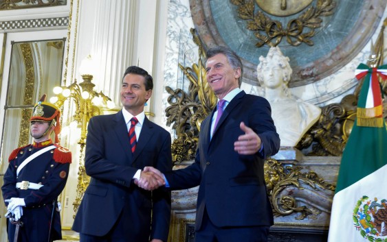 Peña Nieto apoya ante Macri el ingreso de Argentina a la OCDE